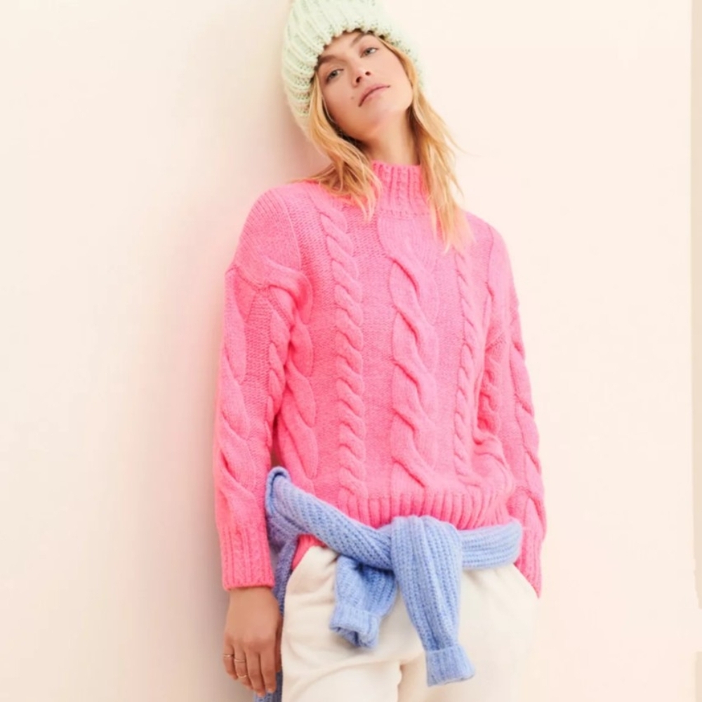 Anthropologie Turtleneck Cable-Knit Sweater - Picture 4 of 8